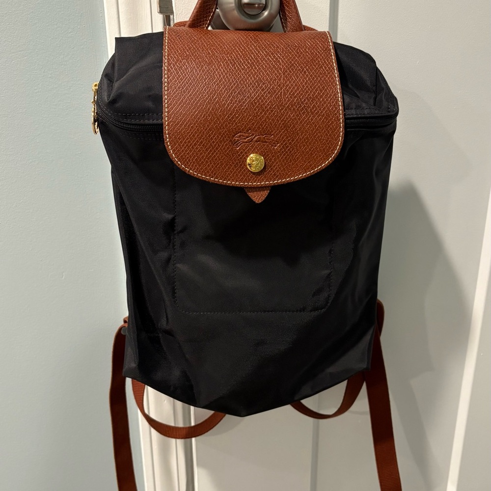 Longchamp Le Pliage Nylon Canvas Backpack - Black